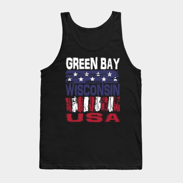 Green Bay Wisconsin USA T-Shirt Tank Top by Nerd_art